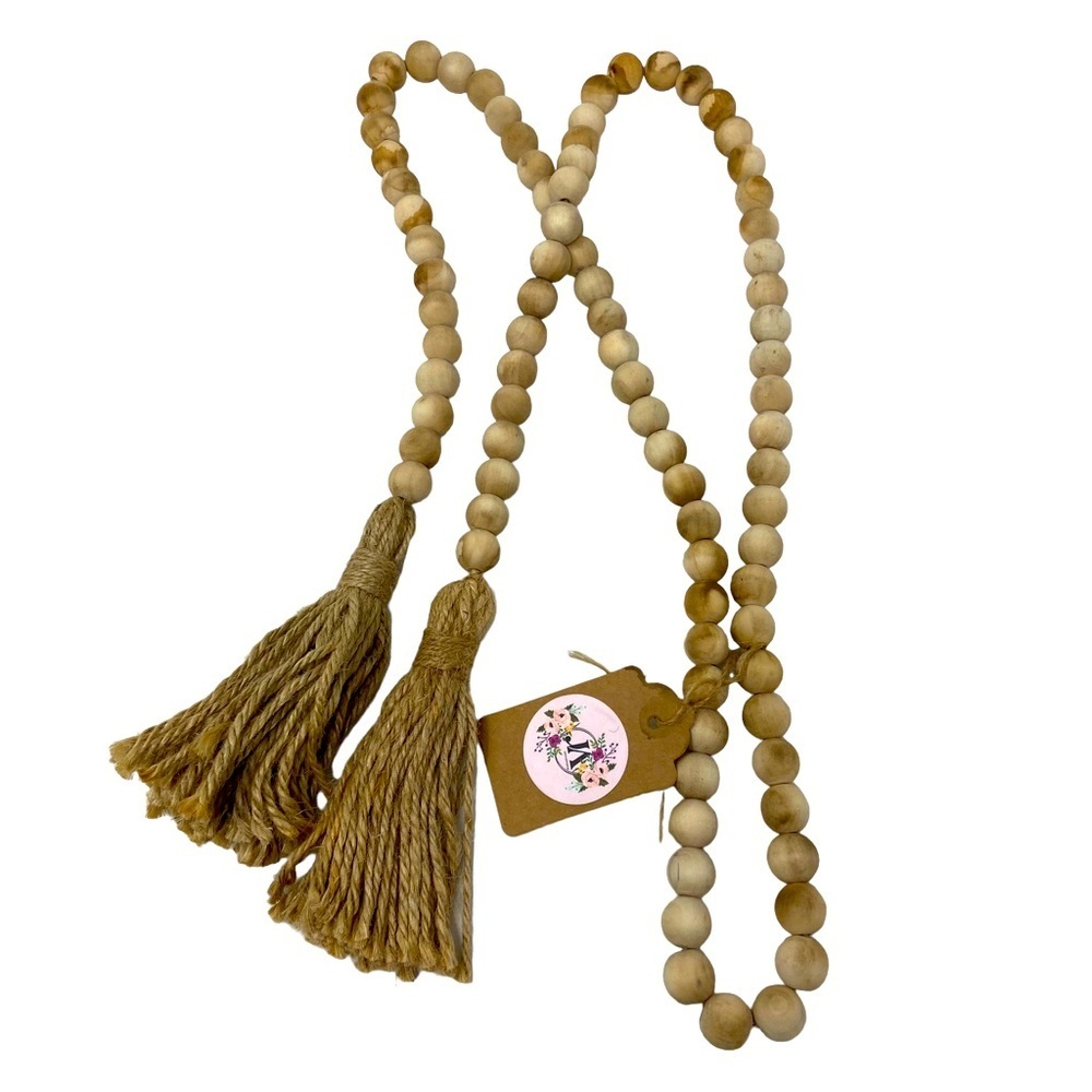 Vrej | Handmade | No Subject | Small Bead Loop with Tassels | 60” - Picture 2 of 3